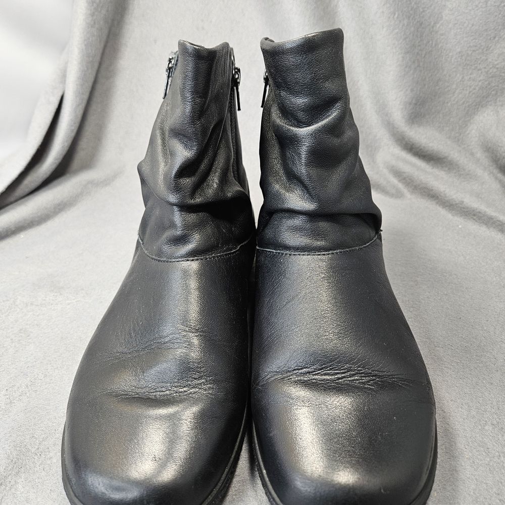 Hotter Slouch Black Ankle Boots Super Soft Comfort